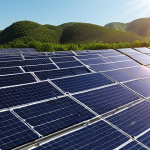 **

Prompt: A sunny day view of solar panels gleaming, emphasizing renewable energy and a bright, optimistic future in environmental engineering.

**