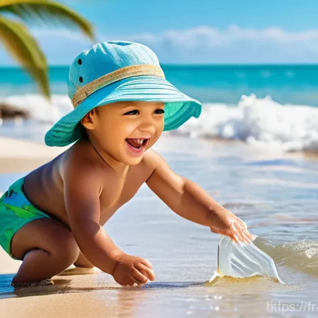 환경관리사 업무 중 협력사의 역할 - **Prompt 1: Joyful Toddler on a Beach**
A bright, sunny outdoor scene featuring a happy toddler,...